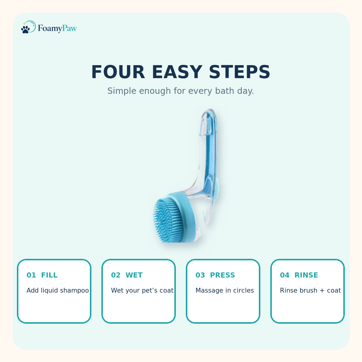 How to use FoamyPaw in four easy steps